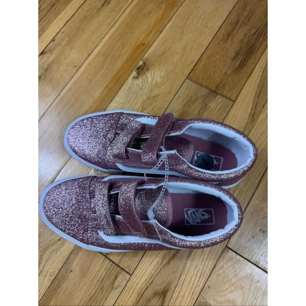 New Vans Womens Pink Glitter Shoes Size 7